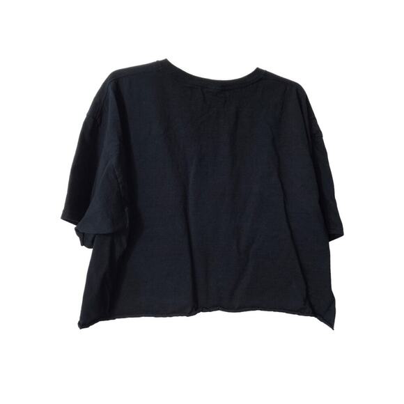 Fashion Nova Size XL Property Of Nobody Top Black Cropped Short Sleeve Boxy Tee - Picture 4 of 7